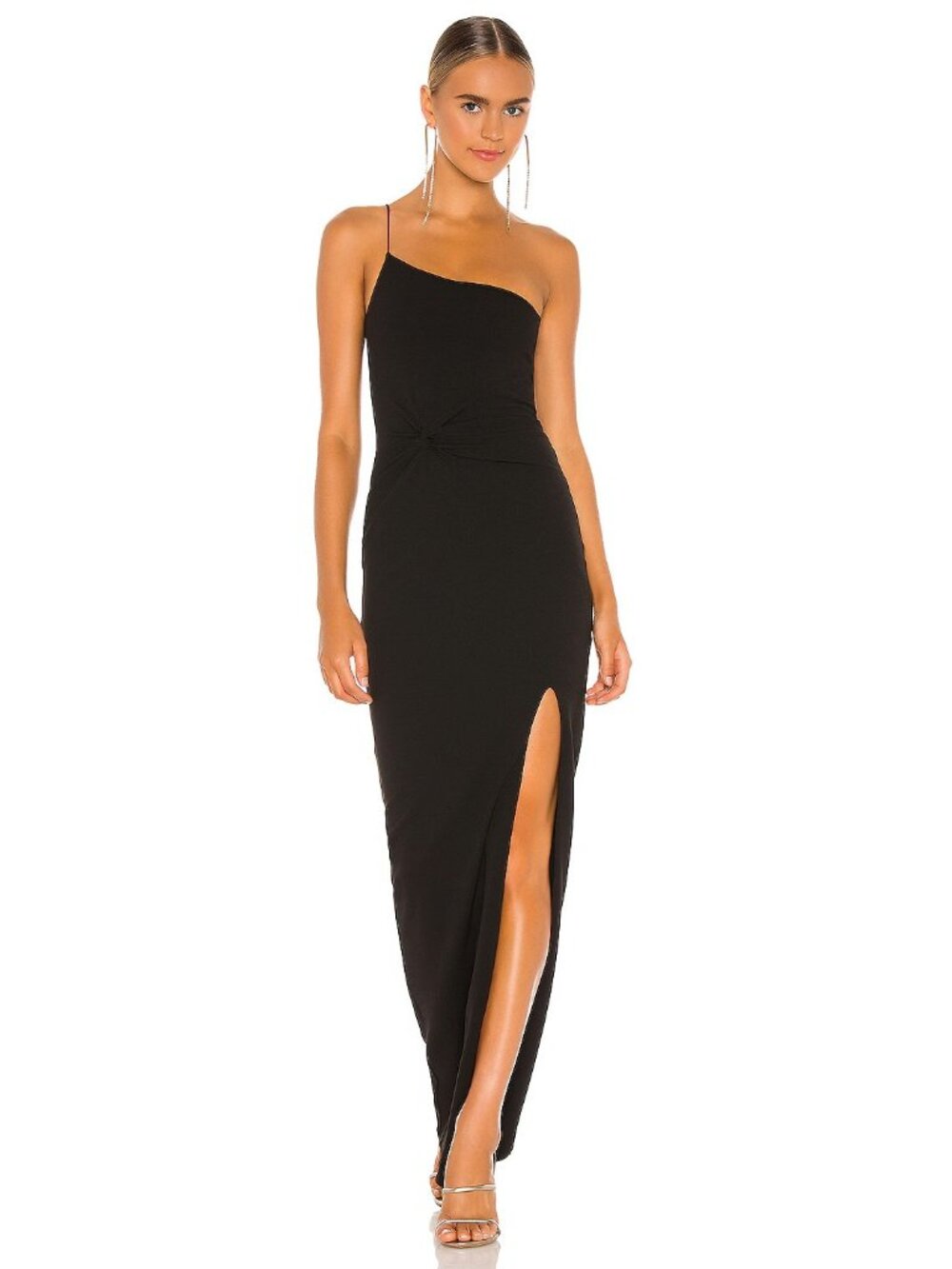 Nookie Lust One Shoulder Gown in Black